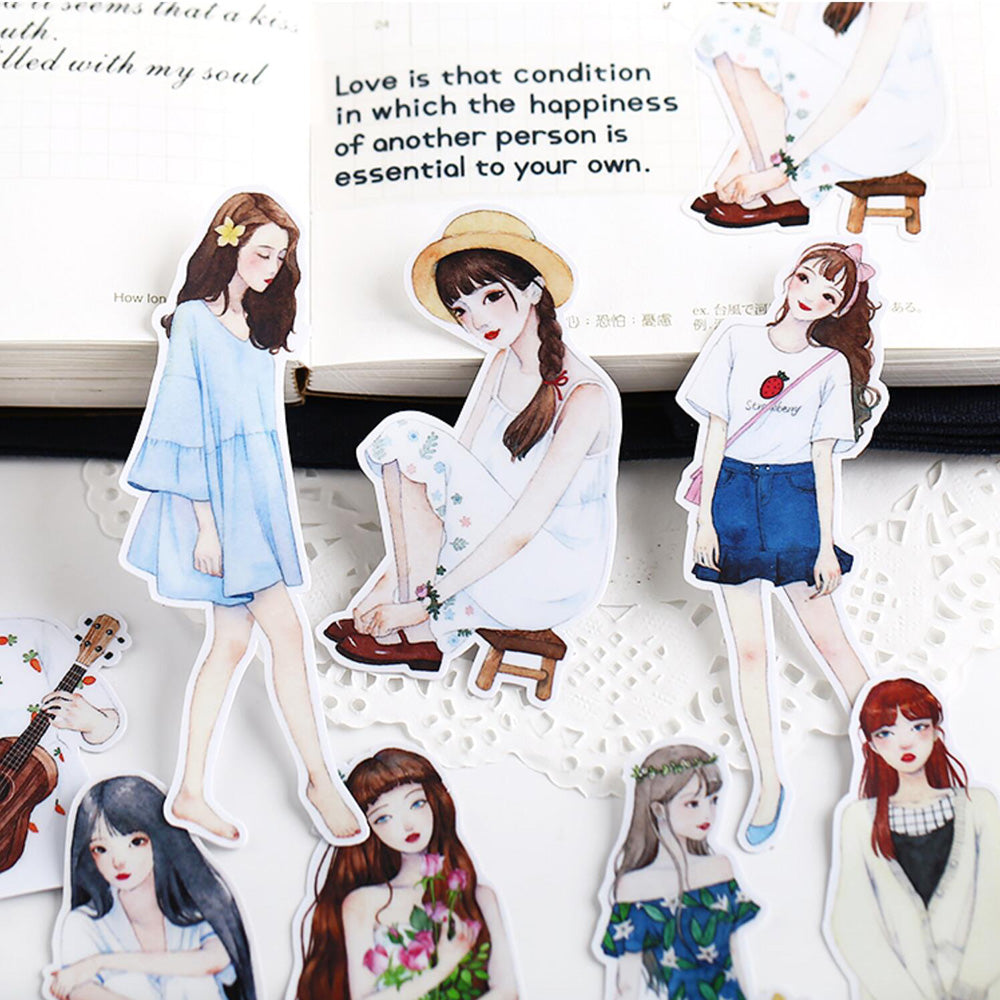 40pcs People Stickers Fashion Girl Scrapbook Sticker Fashion