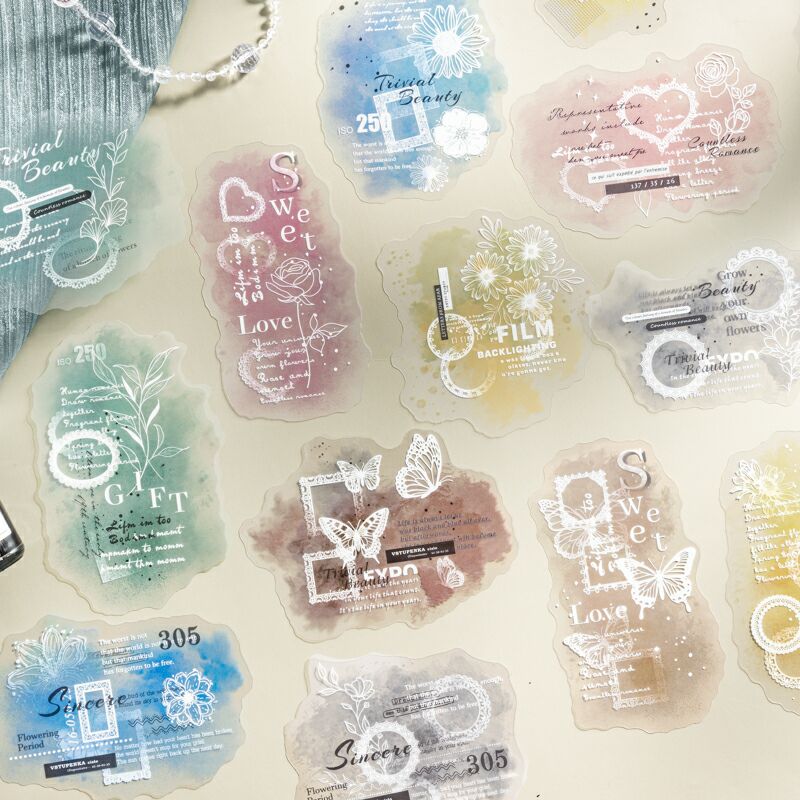 Ink-Dyed Lace Stickers