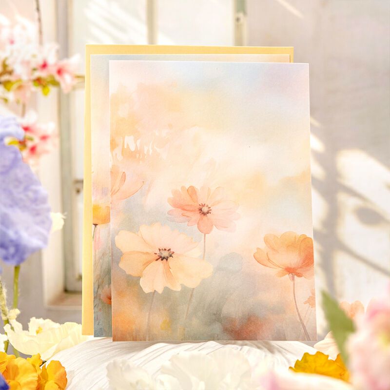 Radiant Floral Shadows Paper