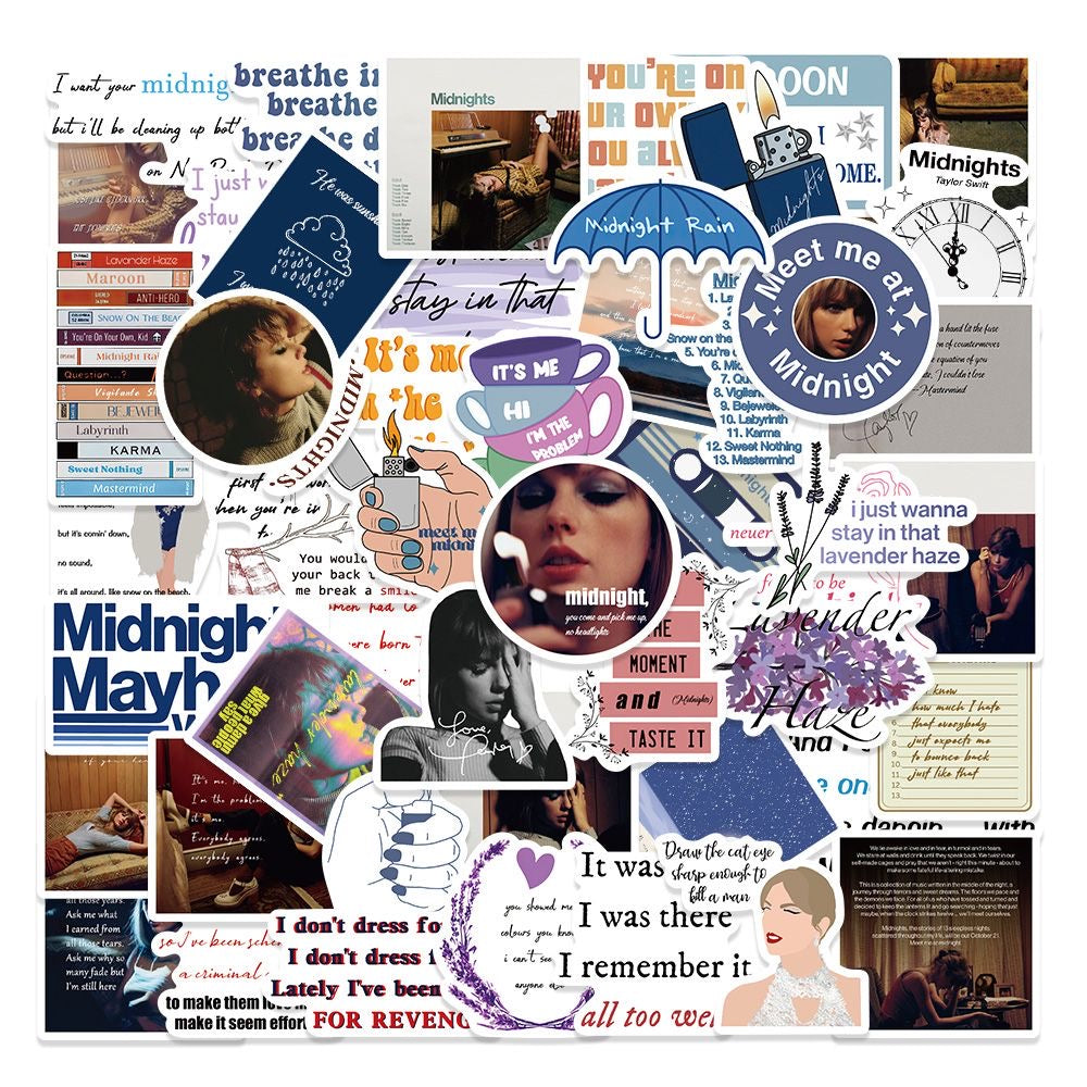 Taylor Midnight Material Sticker Package