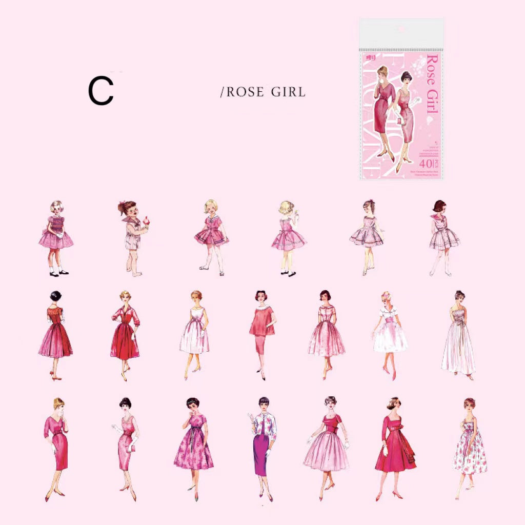 Fashion Magazine Women Stickers