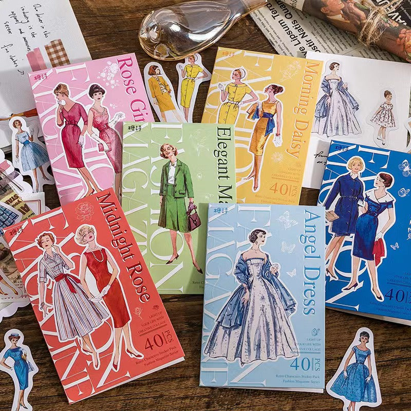 Fashion Magazine Women Stickers