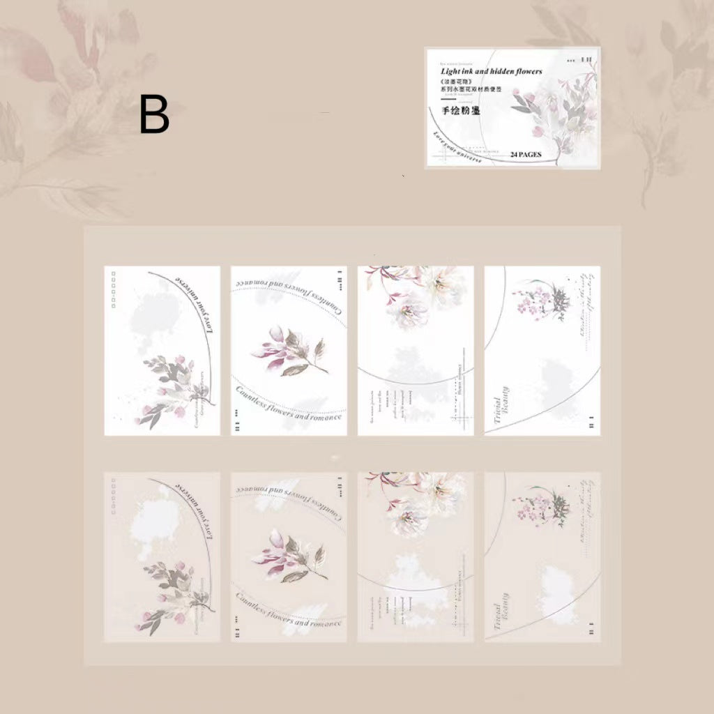 Light Ink Flower Notepads