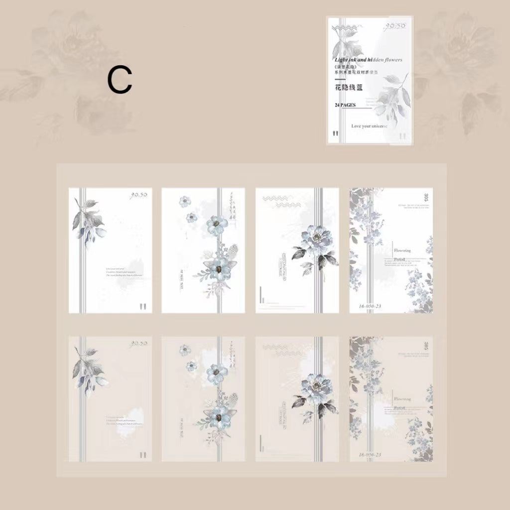 Light Ink Flower Notepads