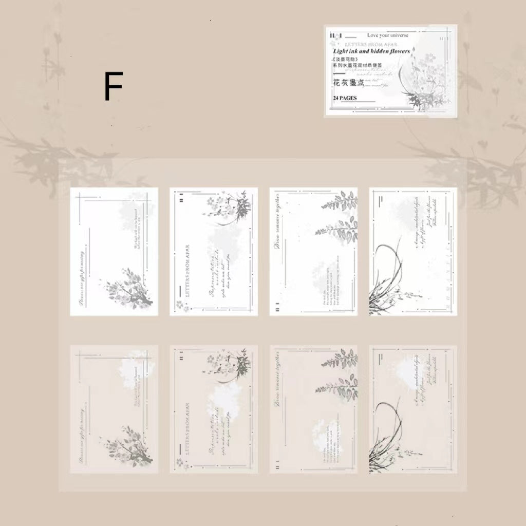 Light Ink Flower Notepads