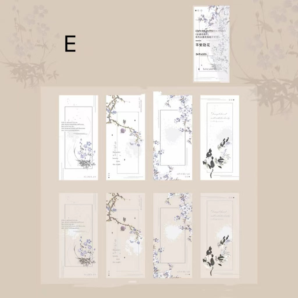 Light Ink Flower Notepads