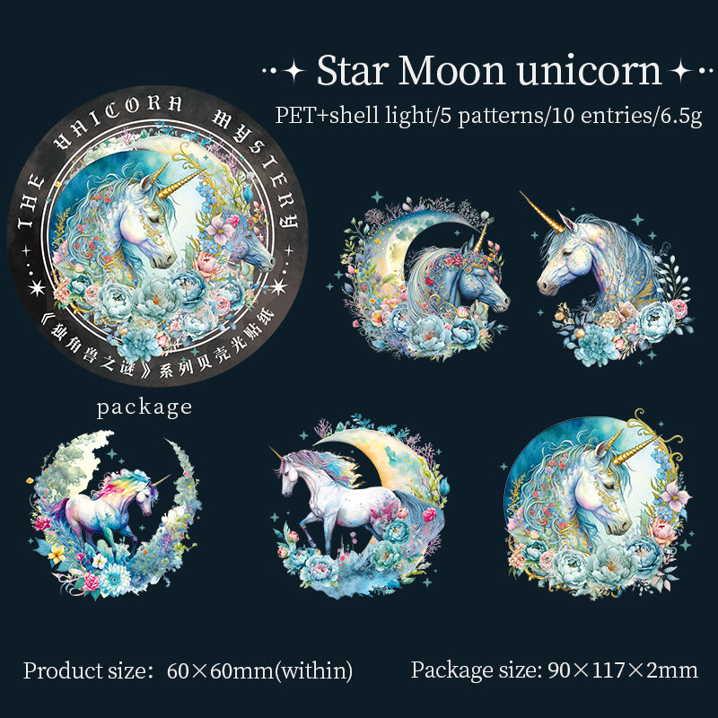 The Unicorn Mystery Shell Light Sticker