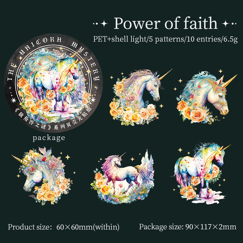 The Unicorn Mystery Shell Light Sticker