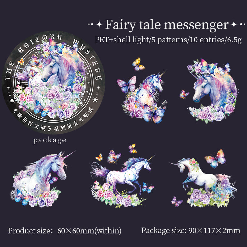 The Unicorn Mystery Shell Light Sticker