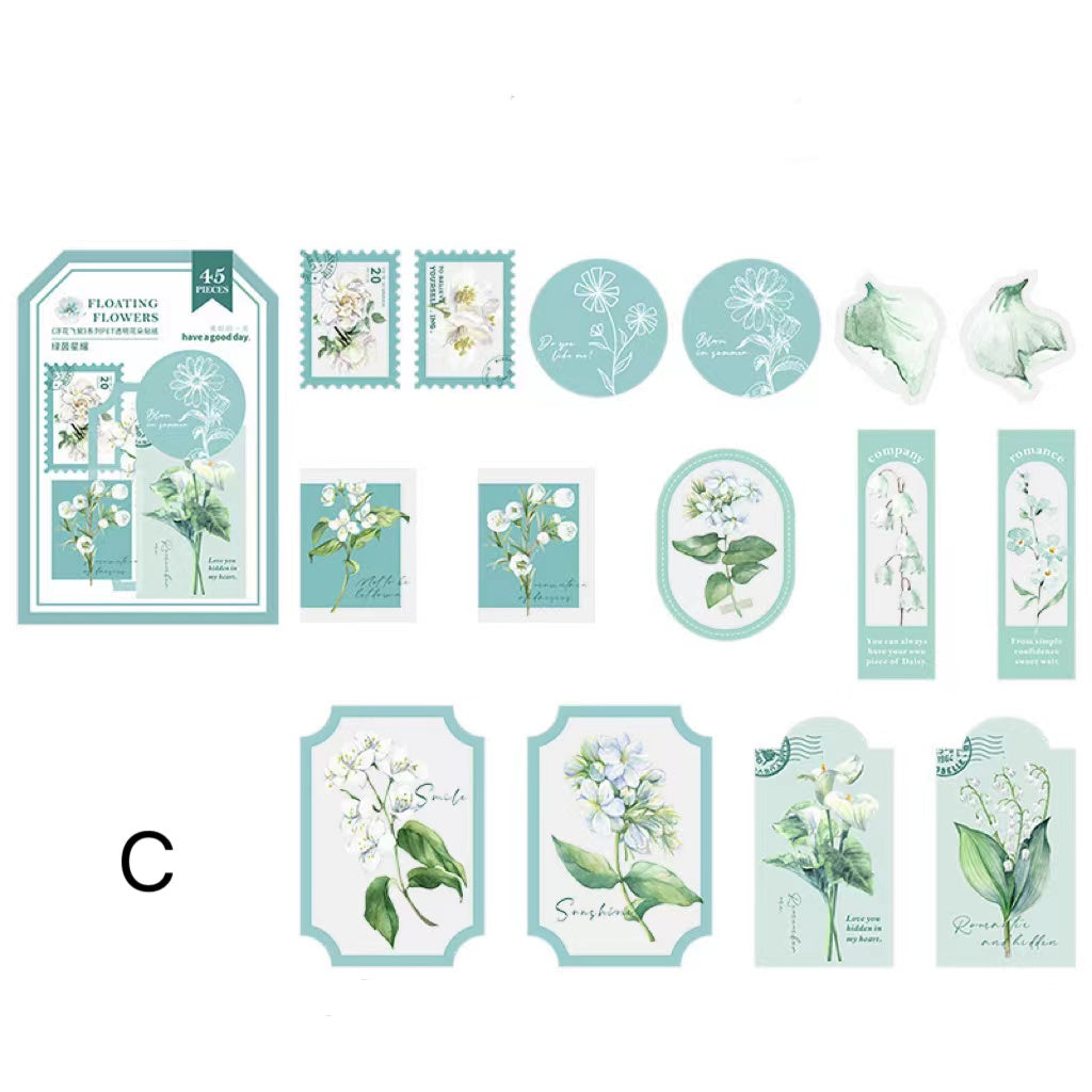 Floating Flowers Stickers