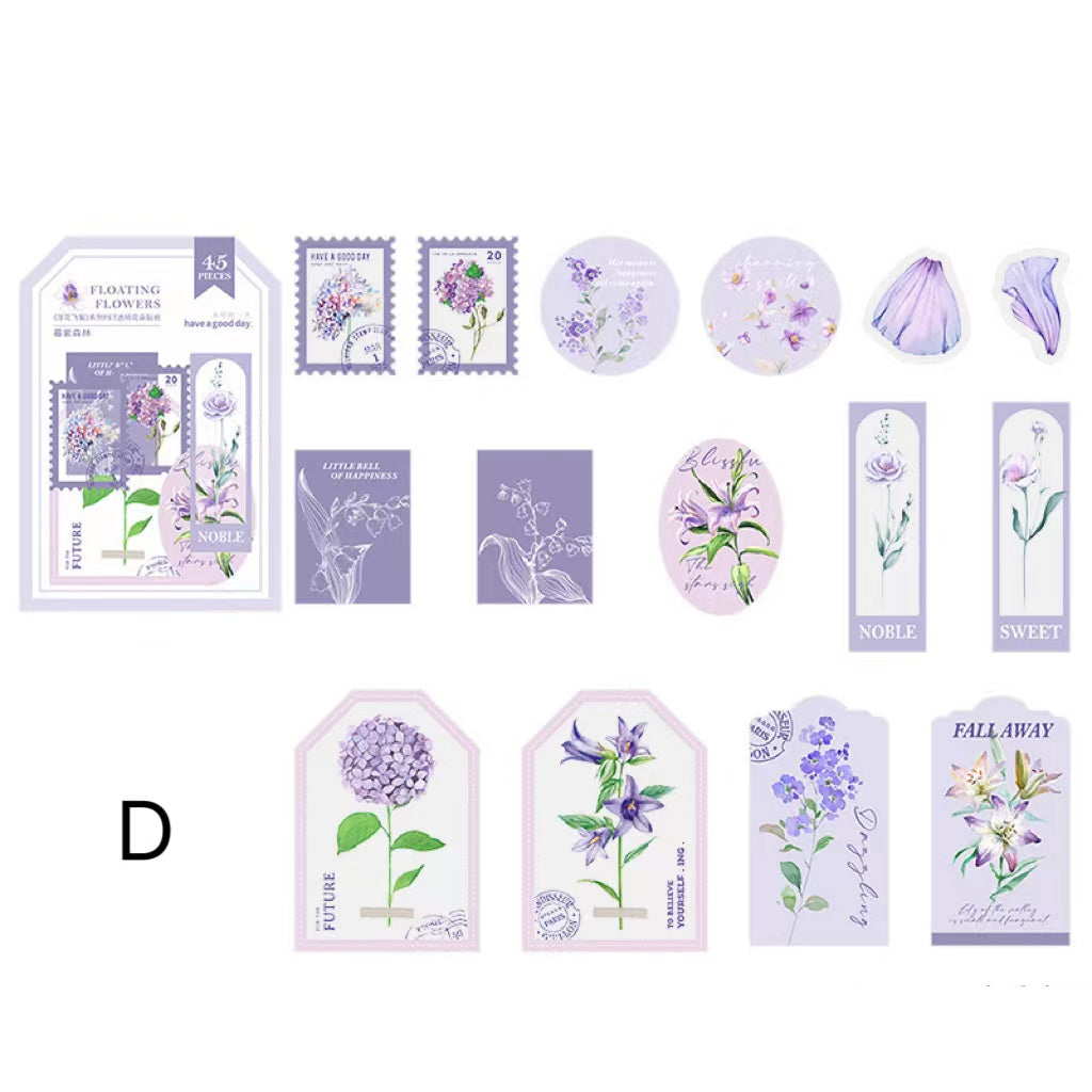 Floating Flowers Stickers