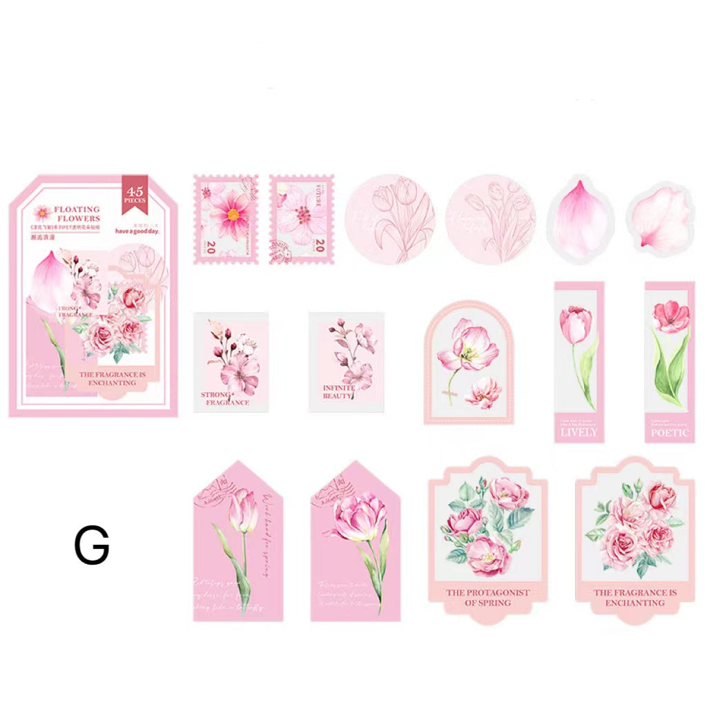 Floating Flowers Stickers