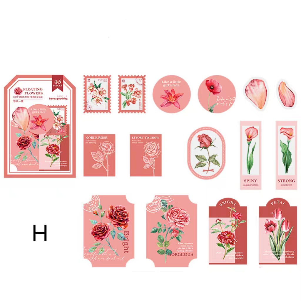 Floating Flowers Stickers