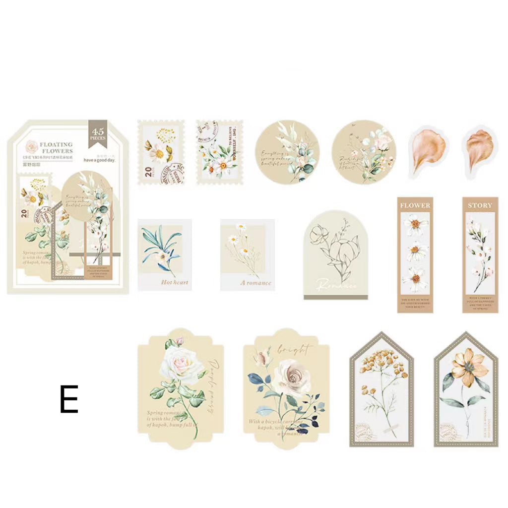 Floating Flowers Stickers