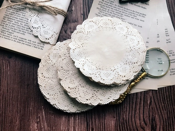 Handmade Coffee Dyed Lace Material Paper