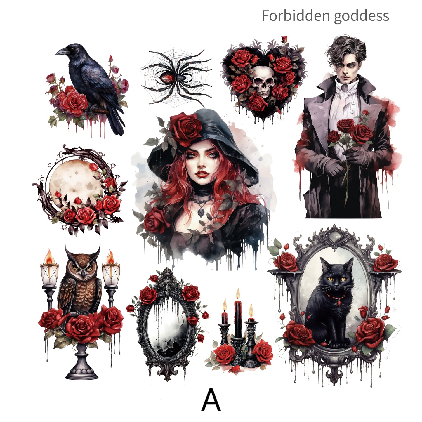 Gothic Witch Series Stickers