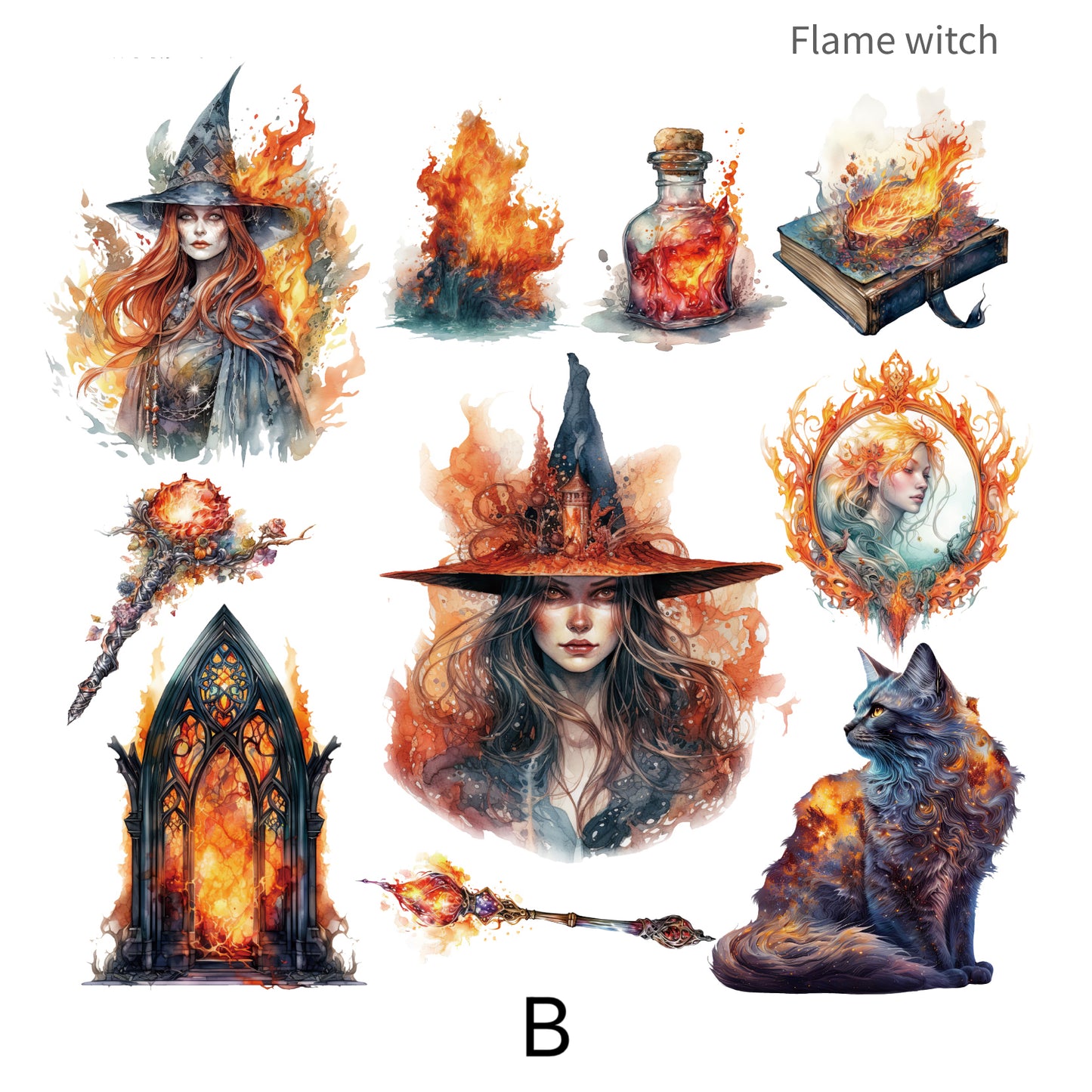 Gothic Witch Series Stickers