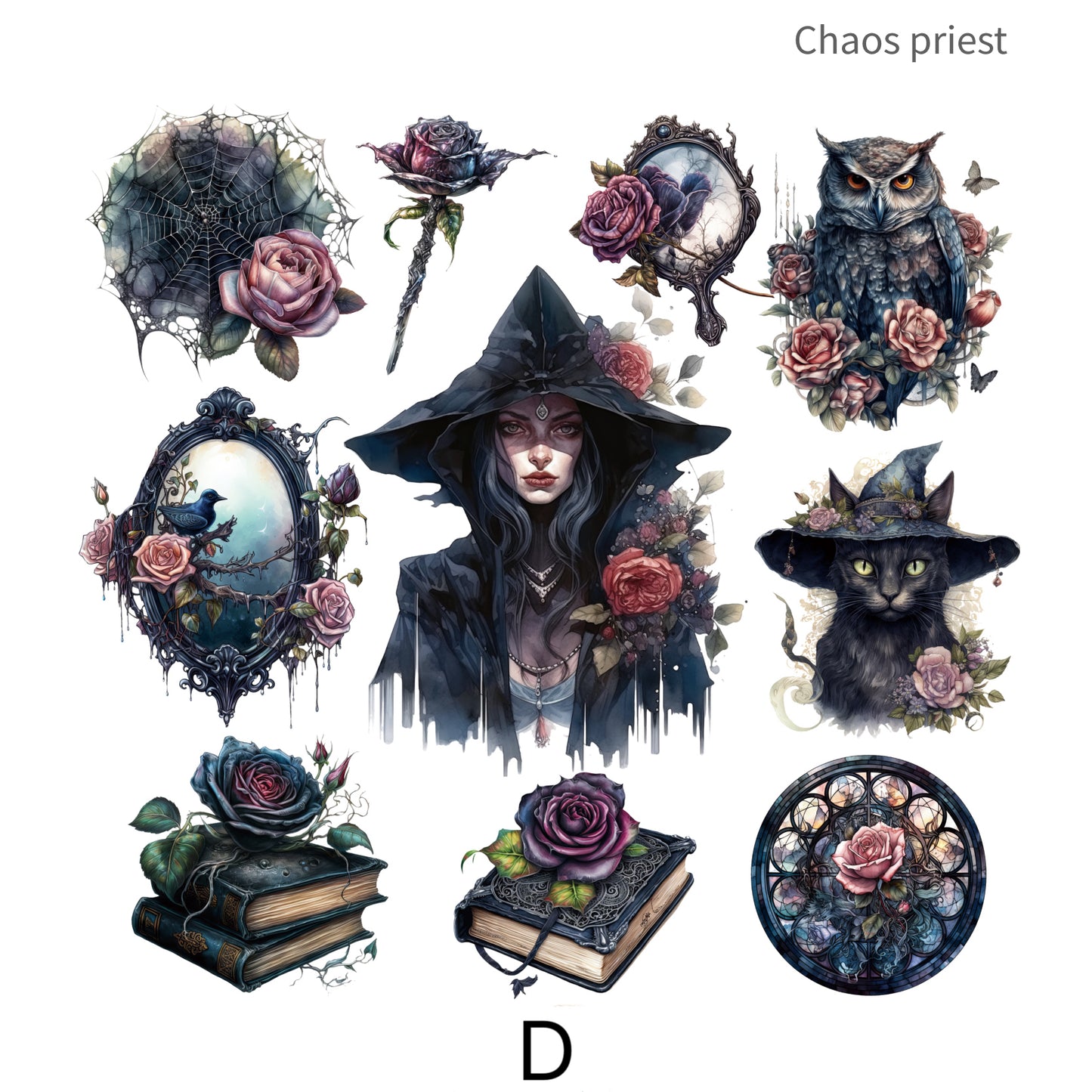 Gothic Witch Series Stickers