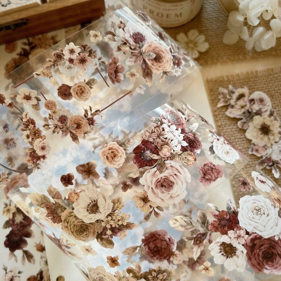 5.5cm*150cm Autumn Retro Flower Tape