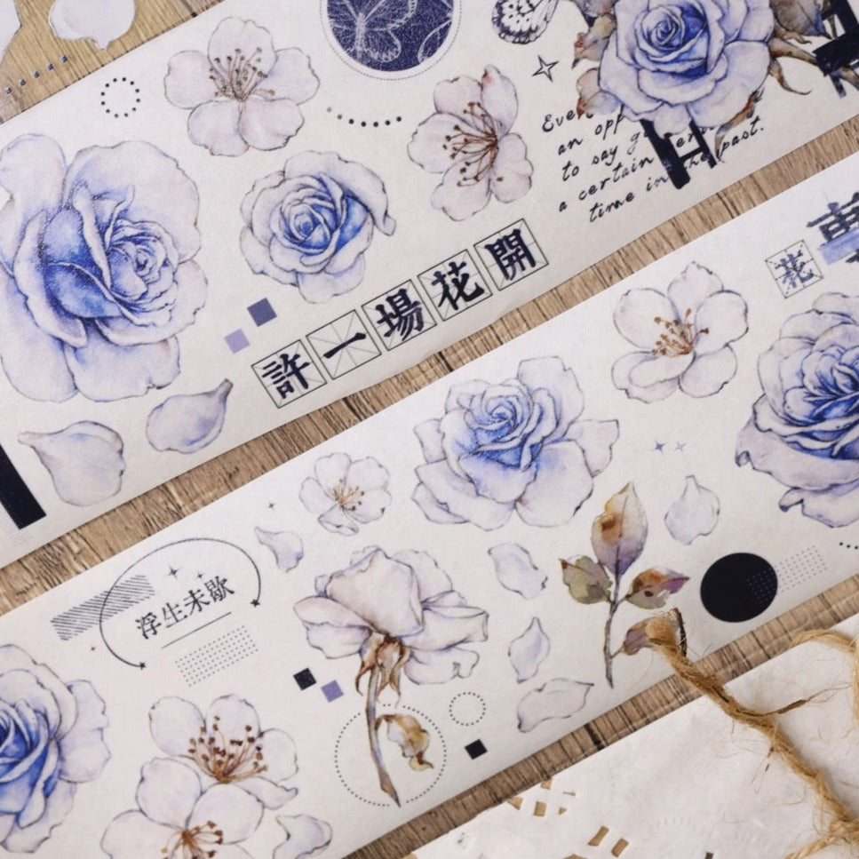 6cm*150cm Blue Rosebush Tape