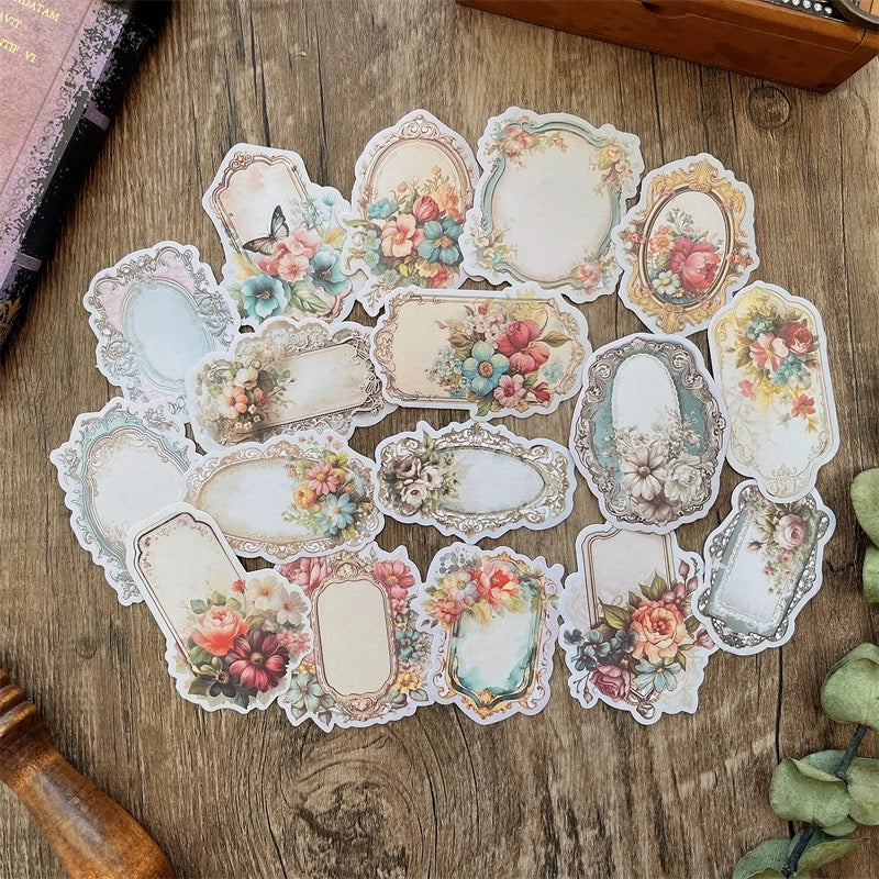 Gothic Border Floral Sticker