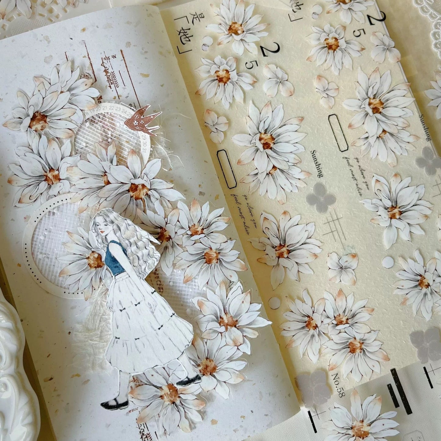 5.5cm*120cm Petite Chrysanthemum Tape