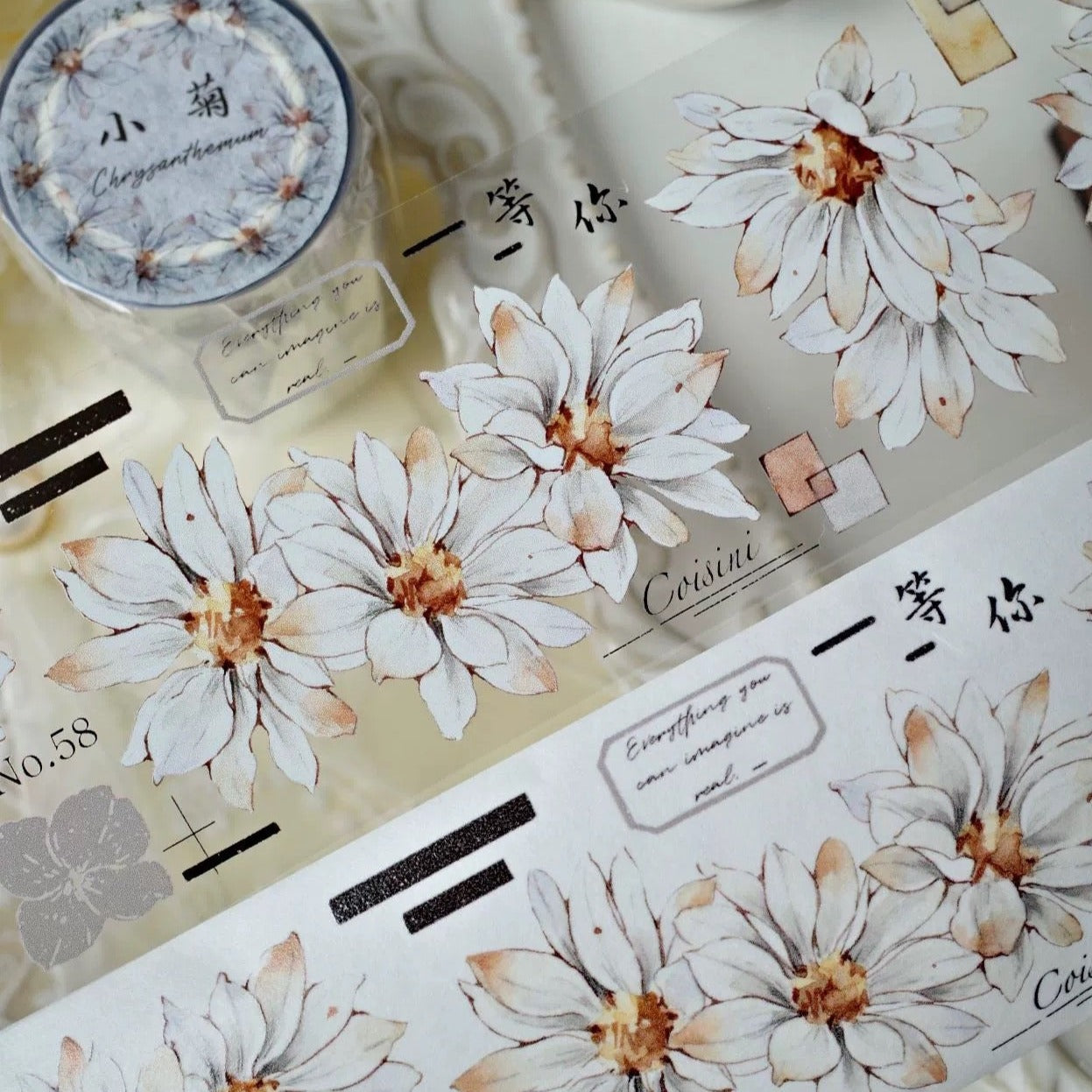 5.5cm*120cm Petite Chrysanthemum Tape