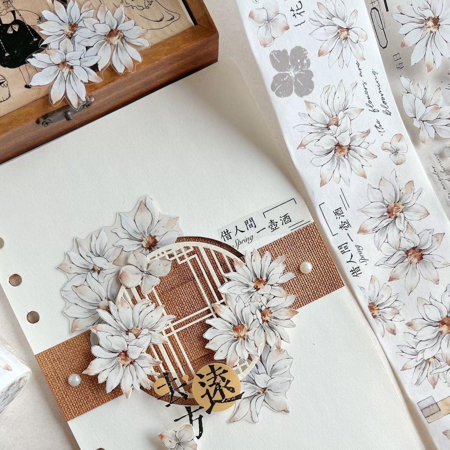 5.5cm*120cm Petite Chrysanthemum Tape