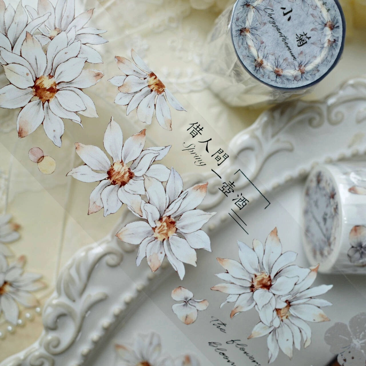 5.5cm*120cm Petite Chrysanthemum Tape