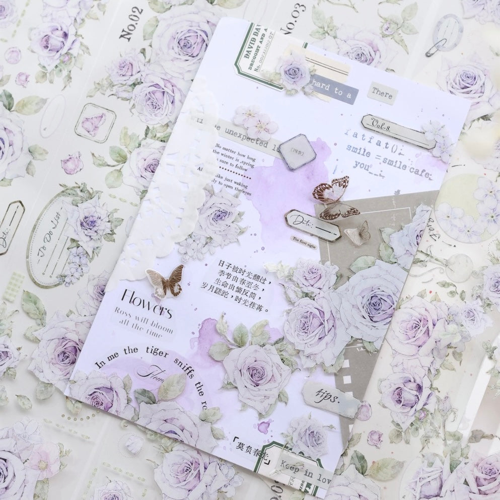 6cm*100cm Purple Mist Floral Tape