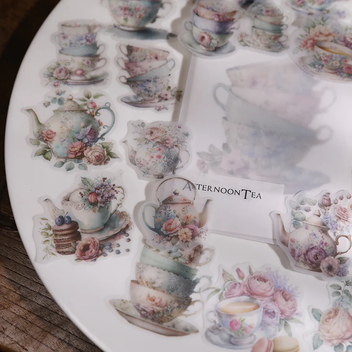 Elegant Afternoon Tea Stickers