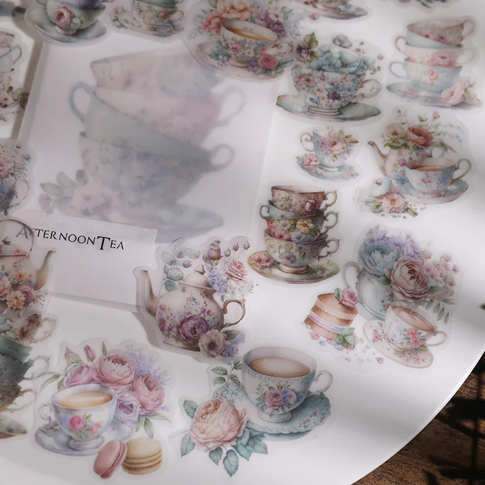 Elegant Afternoon Tea Stickers