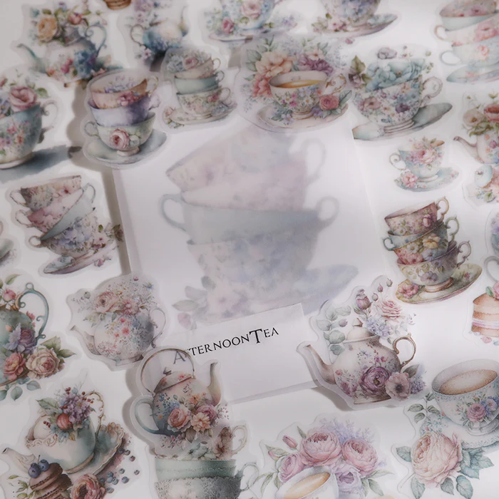 Elegant Afternoon Tea Stickers