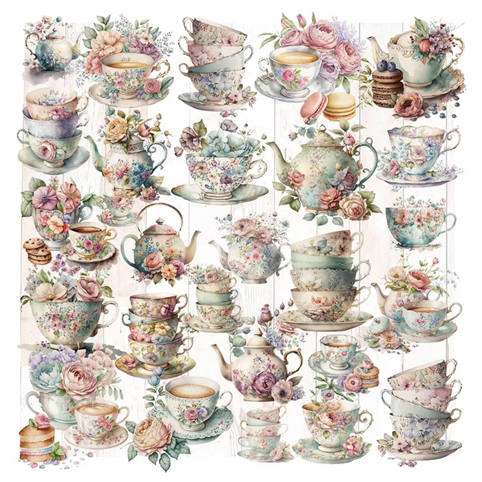 Elegant Afternoon Tea Stickers