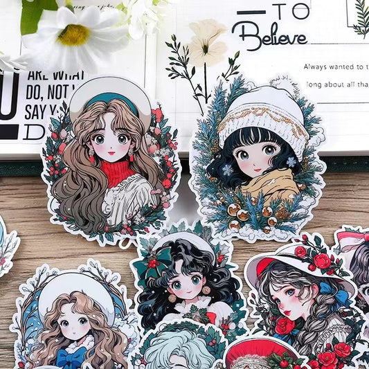 Christmas Girl Stickers