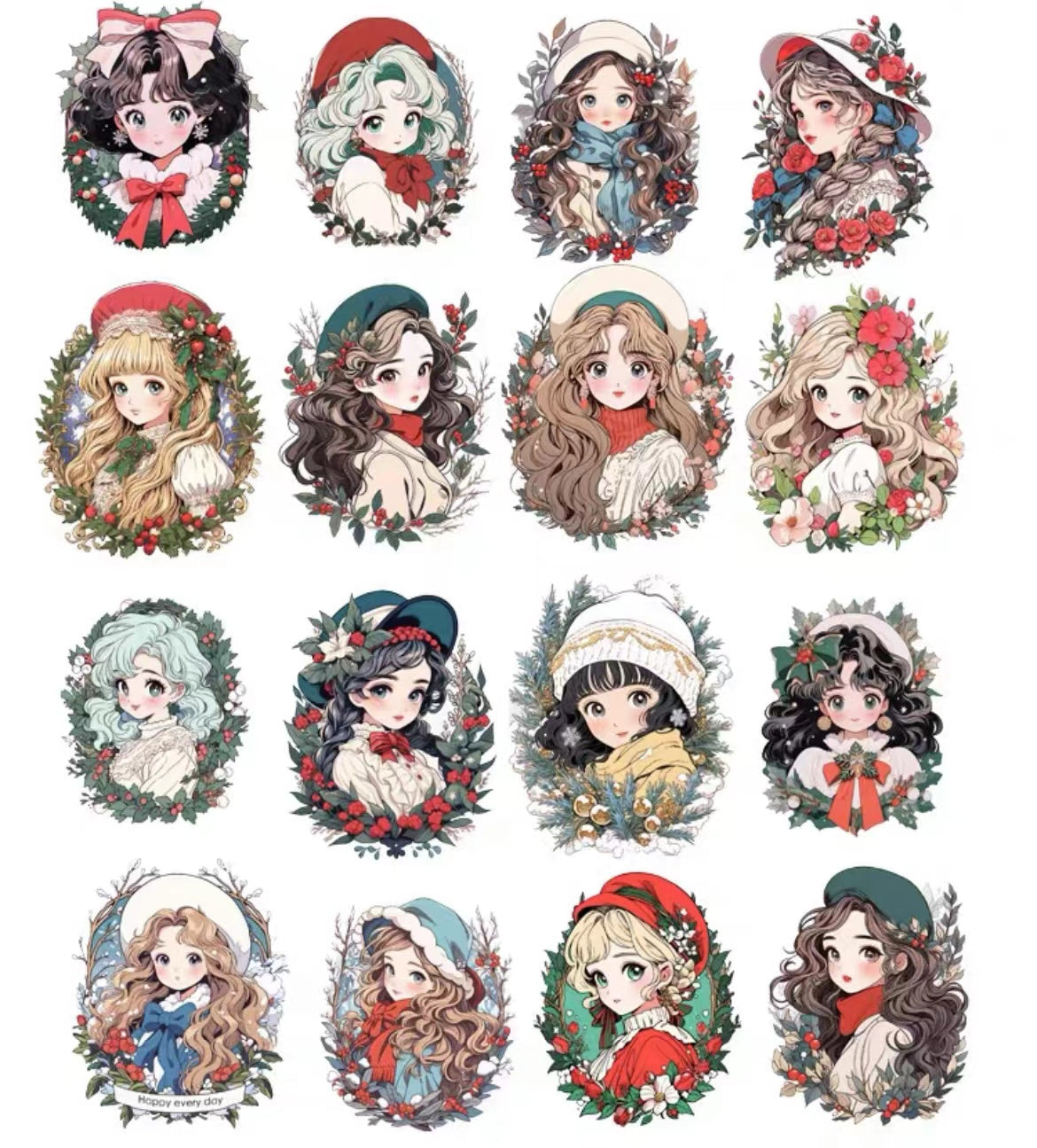 Christmas Girl Stickers