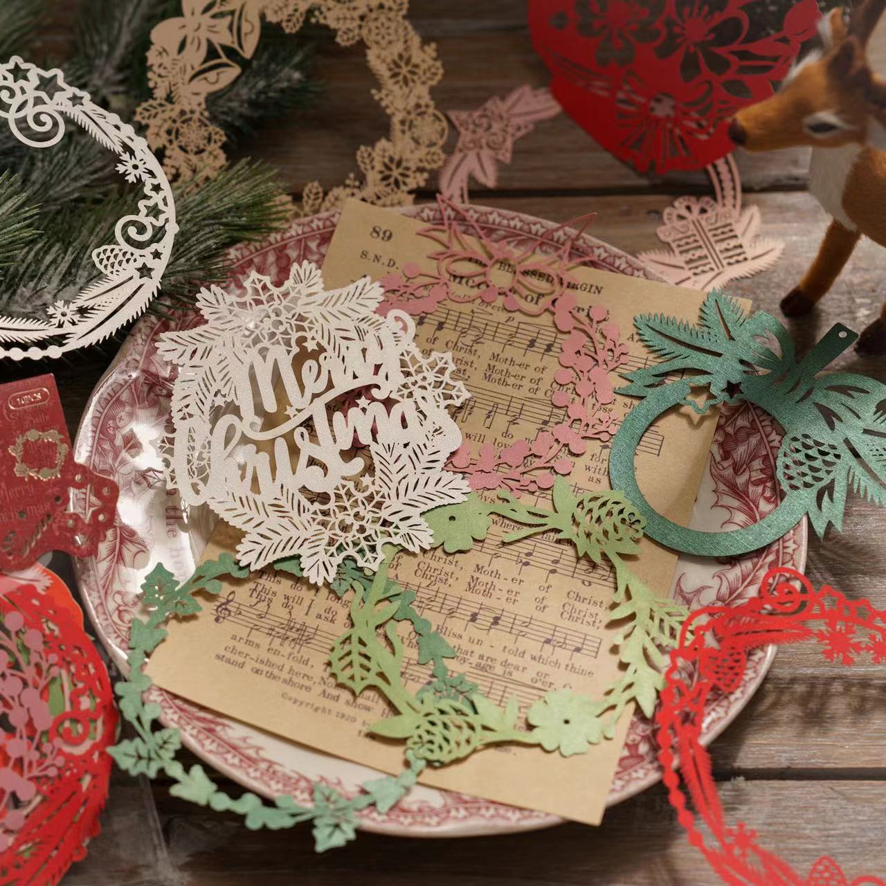 Christmas Carols Lace Paper