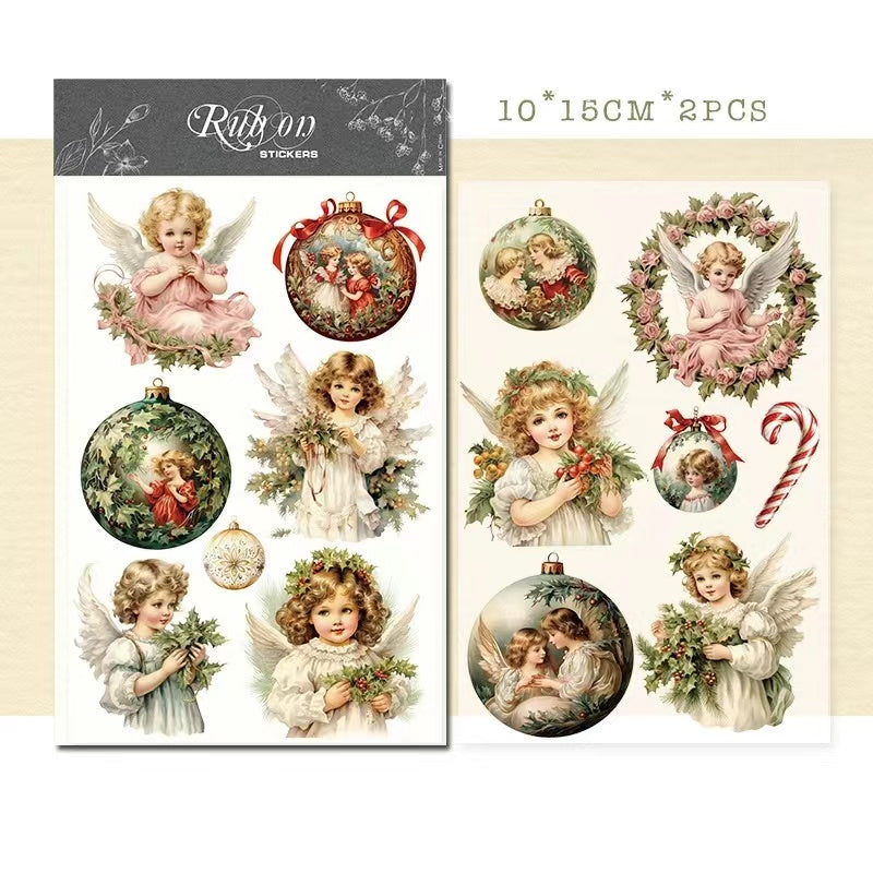 Christmas Angels Rub-On Stickers