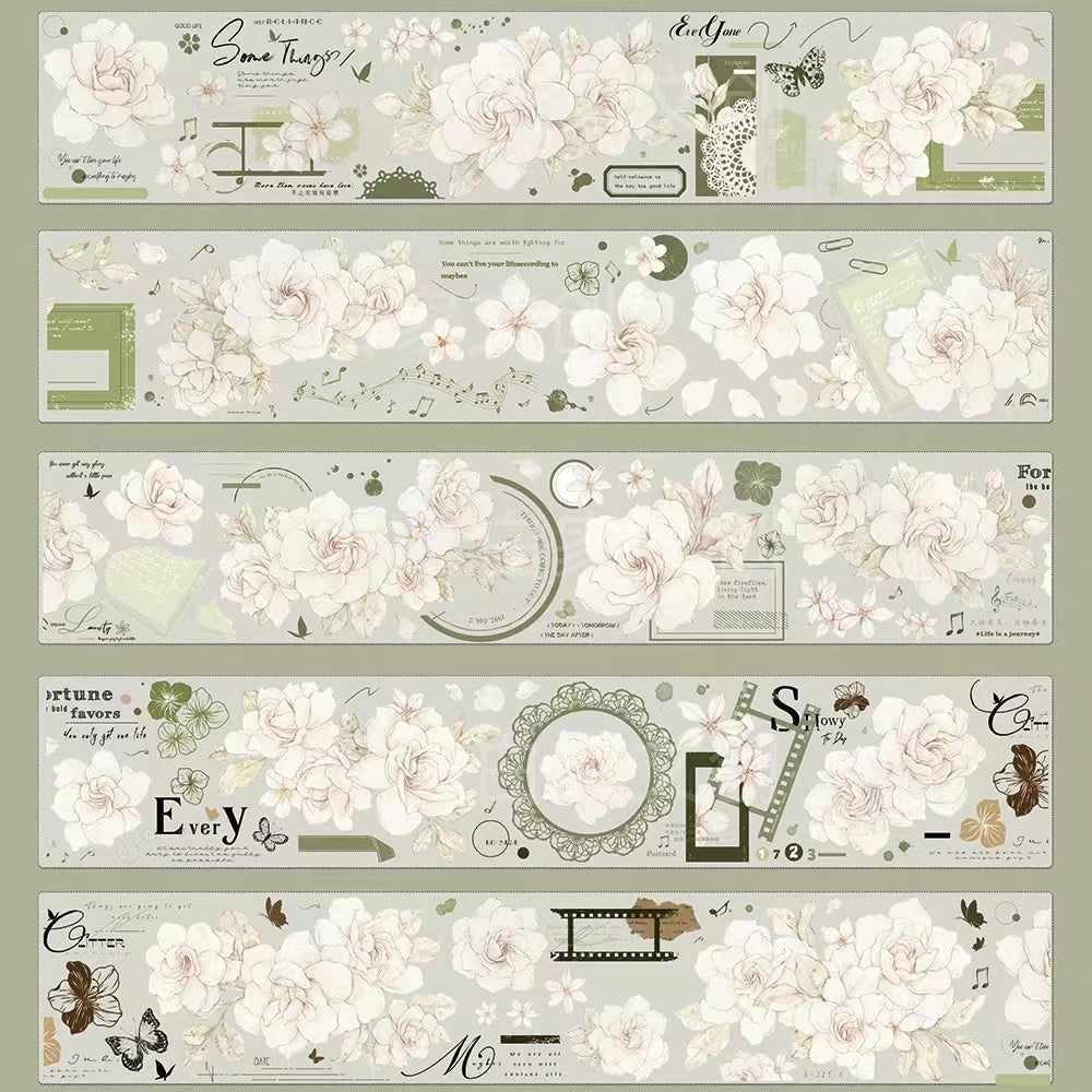 6cm*150cm Gardenia Blossom PET Tape