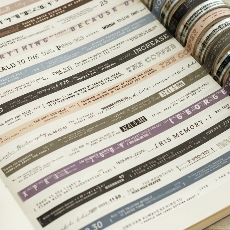 Selected Poems Washi Tape