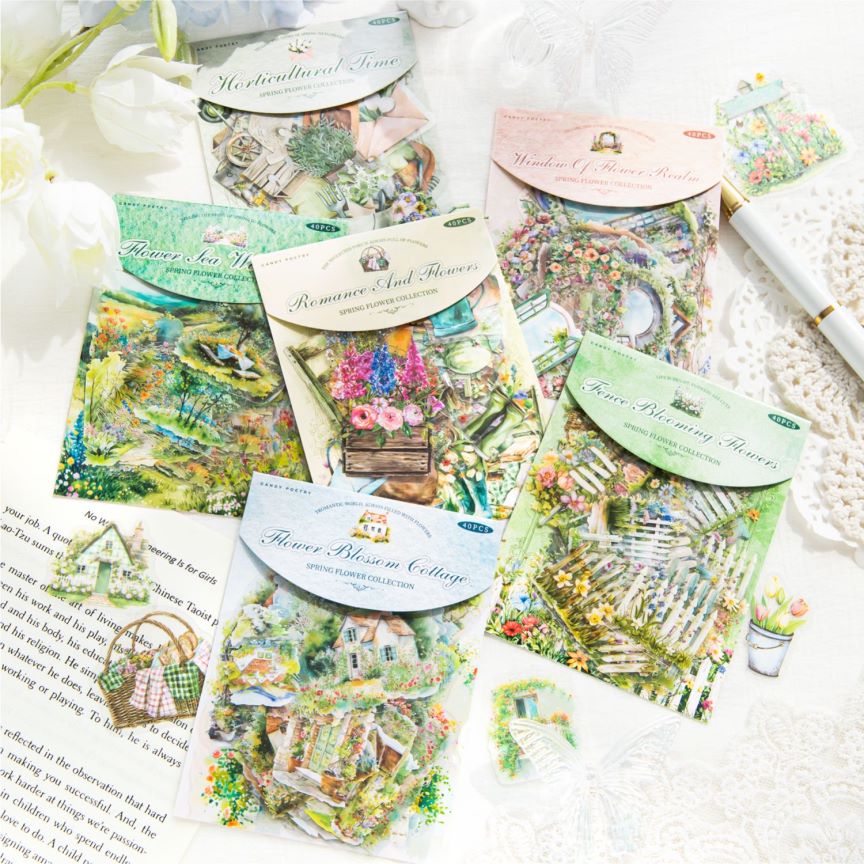 Floral Meadow Sticker 40pcs