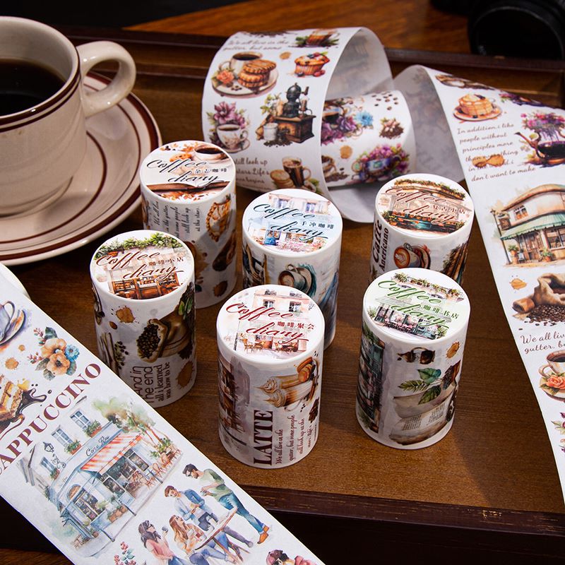 Coffee Check-in Diary Washi Tape