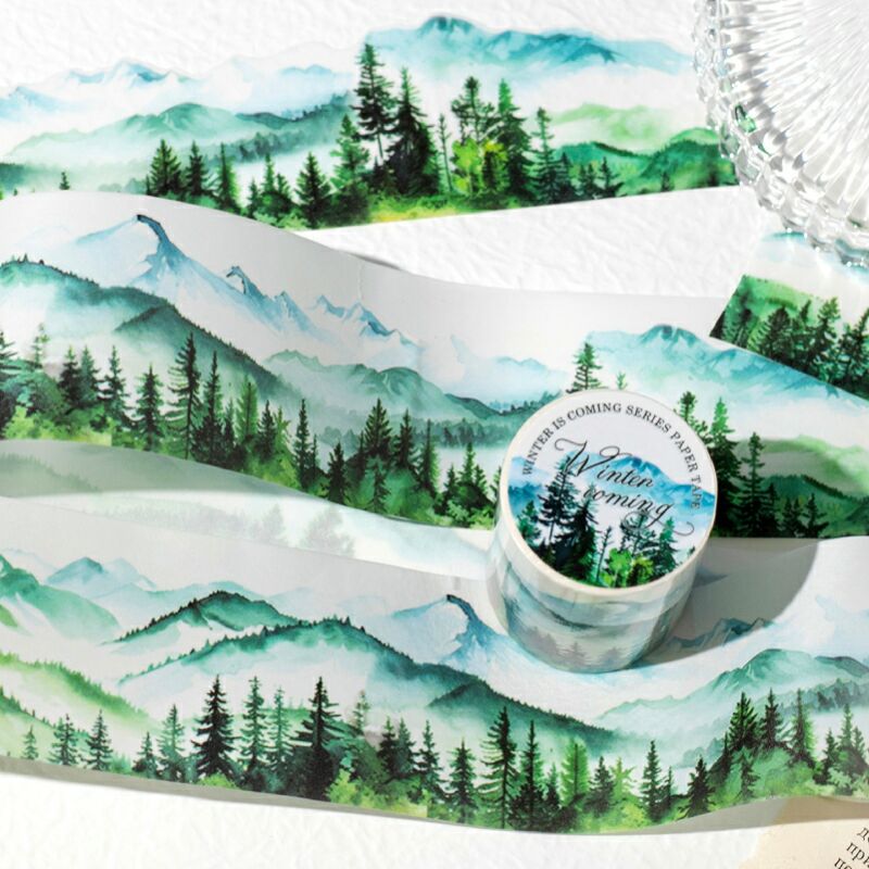 Mountain Forest Scenery Pre-Cut Tape