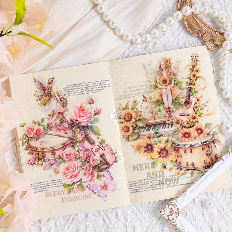 Melody of Strings Floral Maiden Stickers