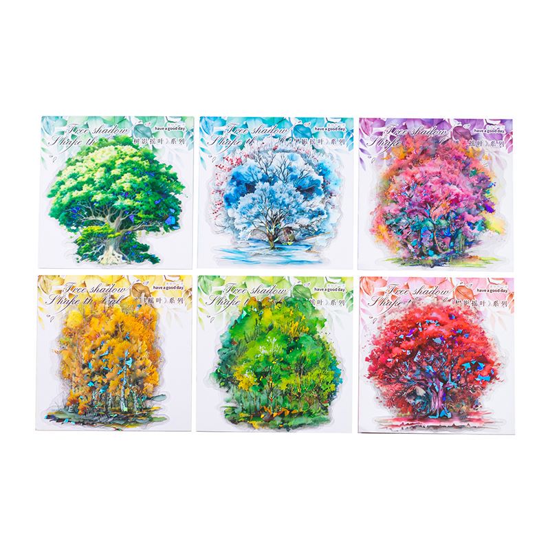 Tree Shadow Shakes Leaves Stickers 10pcs