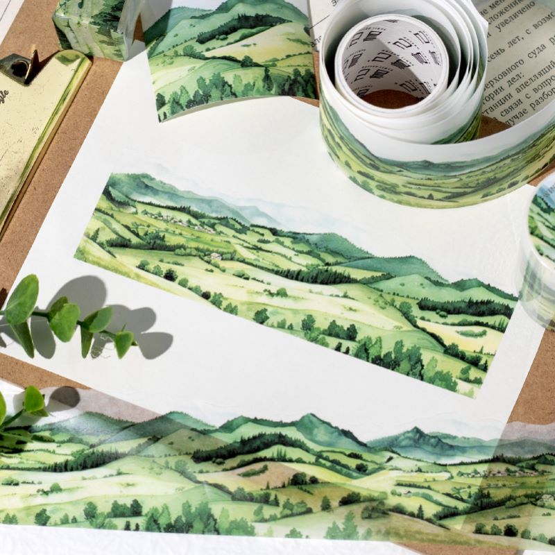 Mountain Forest Scenery Pre-Cut Tape