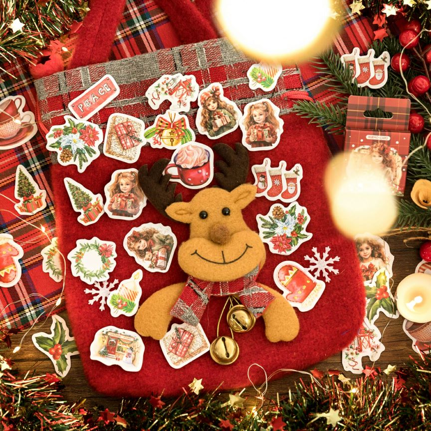 Christmas Greetings Boxed Stickers