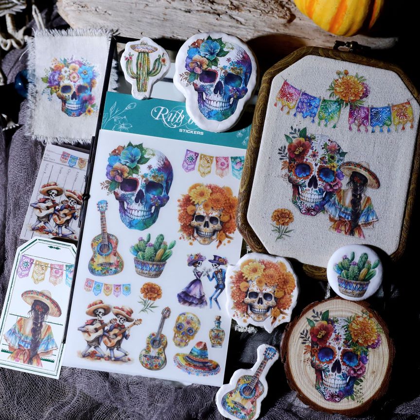 Day of the Dead Rub-on Sticker