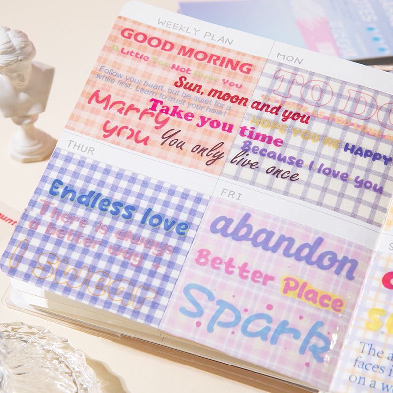 Pre-cut Words Phrase Sticker Book