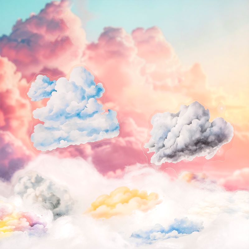 Floating Clouds Sticker